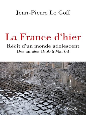 cover image of La France d'hier
